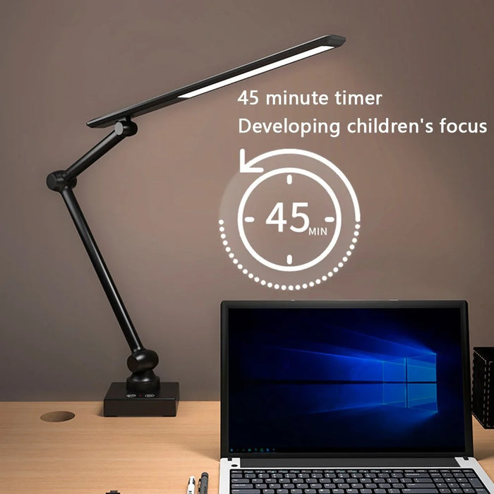 TB-52SLI Foldable Swing Arm Eye Protection Light LED Desk Lamp with Clamp Base (Built-in 2000mAh Battery) - 6
