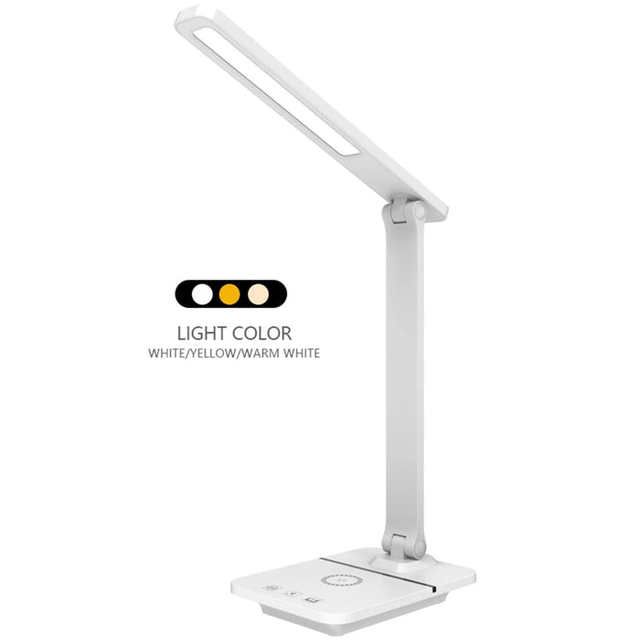 TD-619-CDWK Touch Control LED Desk Lamp 15W Wireless Charger Function Desk Light (USB Plug-In Powered) - 2