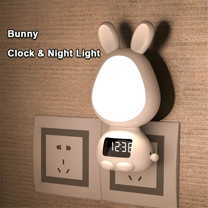 TB-106SLITXO Home Bedroom Night Light Nightlight Plug-in Wall Clock Dimmable Nightlight LED Lamp (EU Plug) - Pink - 7