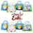 2Pcs Kids Easter Candy Bag Felt Cloth Party Decor Candy Chocolate Storage Tote Bag - Chicken Style B - 2
