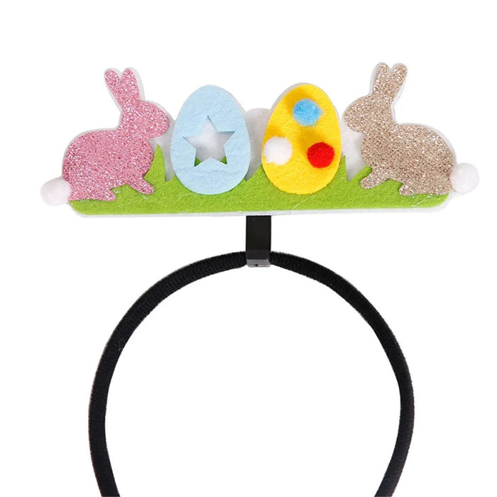 2Pcs Happy Easter Hair Hoop Bunny Carrot Eggs Chick Headband Party Prop - Chick - 5