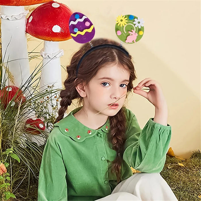 2Pcs Happy Easter Hair Hoop Bunny Carrot Eggs Chick Headband Party Prop - Chick - 6