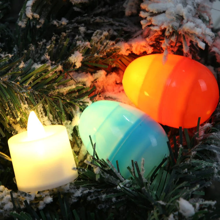 12Pcs Mixed Color Easter Egg with LED Light Party Decoration Kids Gift - 2