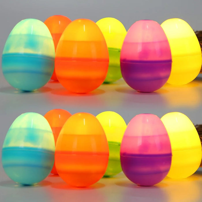 12Pcs Mixed Color Easter Egg with LED Light Party Decoration Kids Gift - 6