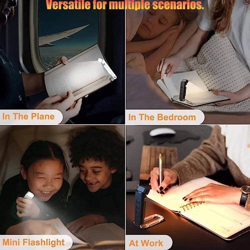 CS-X18 USB Rechargeable Portable Mini Night Light Clip Design Desktop LED Lamp - Black - 5