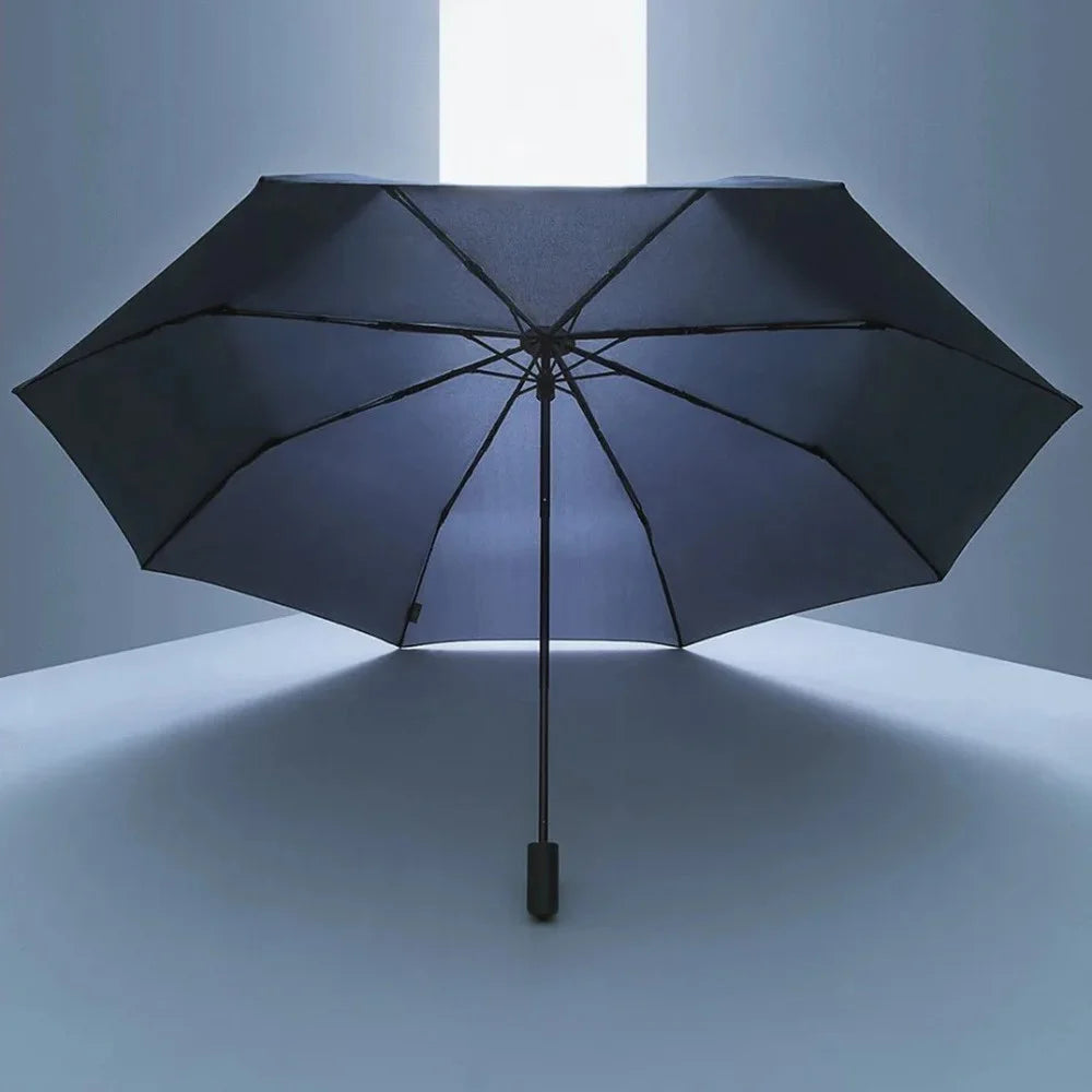 XIAOMIYOUPIN Windproof Folding Umbrella Large Rain-proof Sunshade Umbrella (Chinese Version) - Grey - 3
