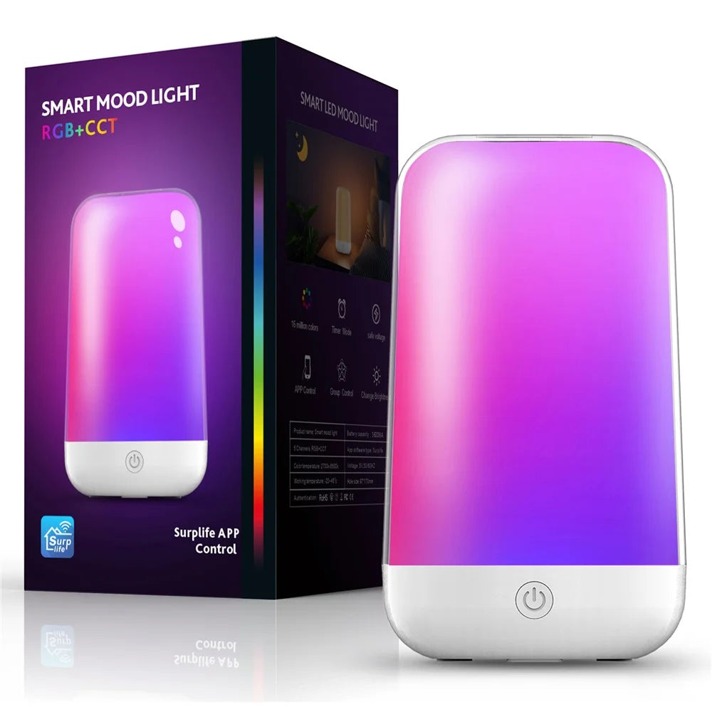 Smart Touch Bedside Lamp Bluetooth-compatible Dimmable Color Night Light Outdoor Music Table Lamp - 1
