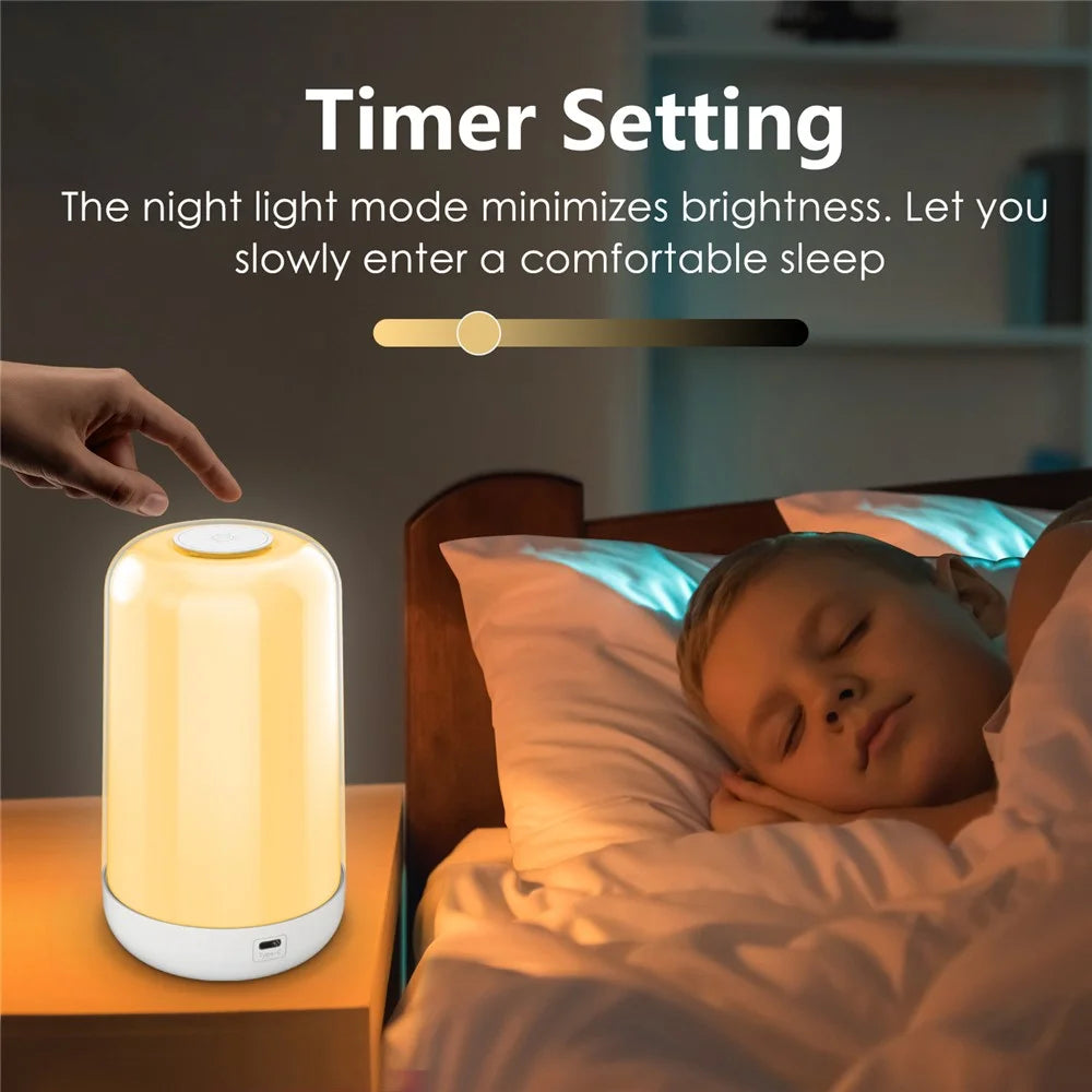 Smart Touch Bedside Lamp Bluetooth-compatible Dimmable Color Night Light Outdoor Music Table Lamp - 5