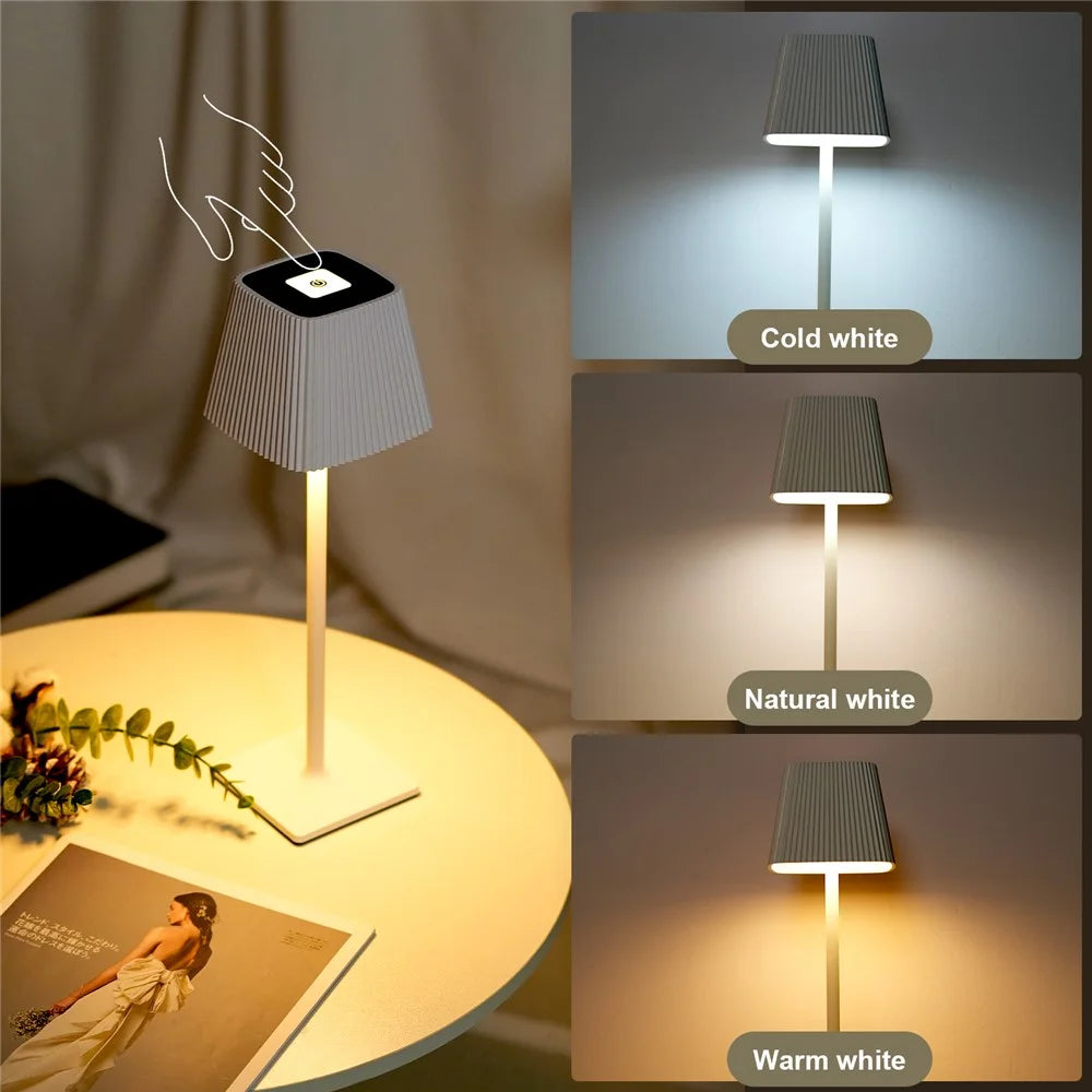 ML-G06 Stepless Dimmable Table Lamp Eye Protection Desk Light, 2000mAh Battery - White - 3