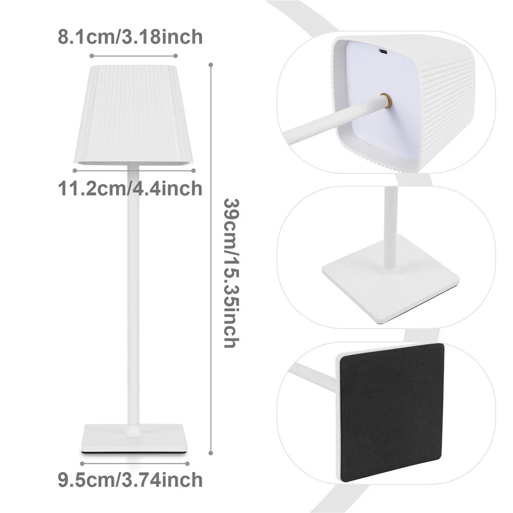 ML-G06 Eye Protection Desk Light Stepless Dimmable Table Lamp, 4000mAh Battery - White - 7