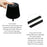 ML-G04 Bedside Light Vintage Pleated Table Light Reading Lamp (Built-in 2000mAh Battery) - Black - 4