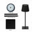 ML-G04 Bedside Light Vintage Pleated Table Light Reading Lamp (Built-in 2000mAh Battery) - Black - 7