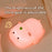 A002 Cute Hippo Baby Soft Silicone LED Night Lamp Rechargeable Bedside Tap Light - 5