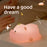 A002 Cute Hippo Baby Soft Silicone LED Night Lamp Rechargeable Bedside Tap Light - 7
