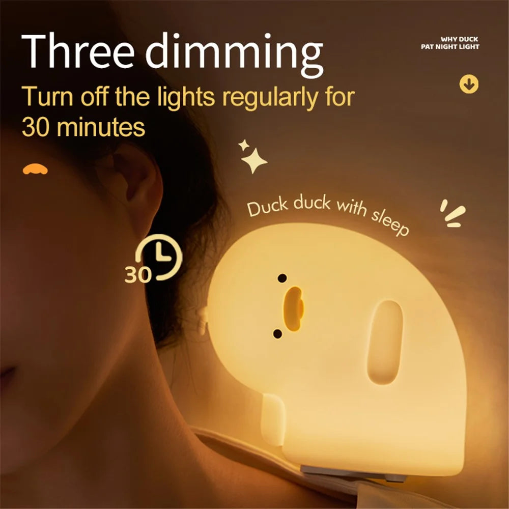 3 Levels Dimmable Crooked Neck Duck Night Light Kids Room Decor (CE, ROHS, FCC, CPC Certification) - Yellow - 5