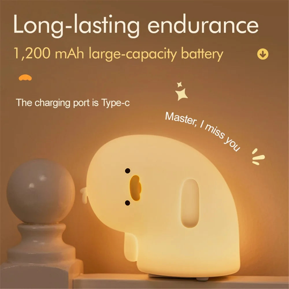 3 Levels Dimmable Crooked Neck Duck Night Light Kids Room Decor (CE, ROHS, FCC, CPC Certification) - Yellow - 6