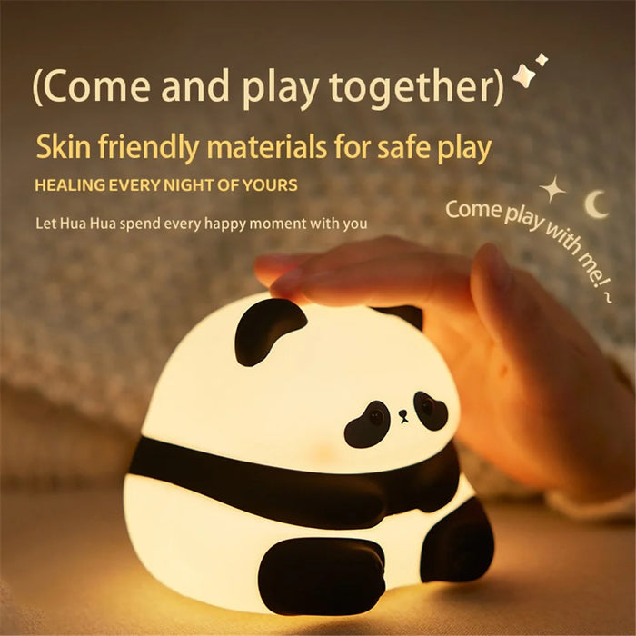 Cute Panda Shape Nursery Light Bedside Lamp Timing Silicone Touch Light (CE / RoHS / FCC / CPC) - 5