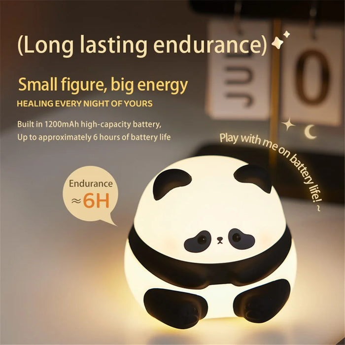 Cute Panda Shape Nursery Light Bedside Lamp Timing Silicone Touch Light (CE / RoHS / FCC / CPC) - 6