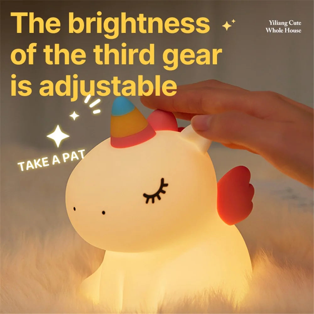 A007 Cute Cartoon Horse Silicone LED Night Lamp Home Bedside Tap Light (CE, ROHS, FCC, CPC Certified) - 4
