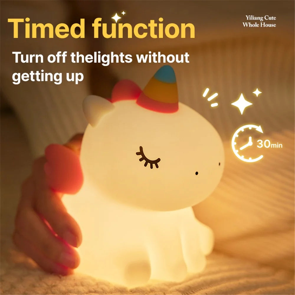 A007 Cute Cartoon Horse Silicone LED Night Lamp Home Bedside Tap Light (CE, ROHS, FCC, CPC Certified) - 5