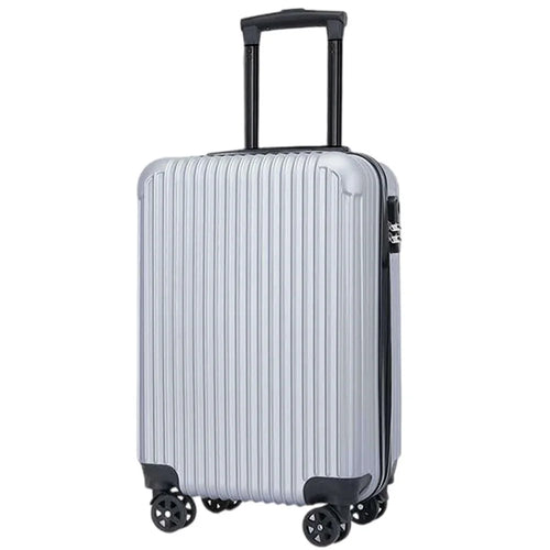 Adult Student 20-Inch Suitcase PC+ABS 34x24x50cm Lock Design Carry On Luggage - Grey - 1