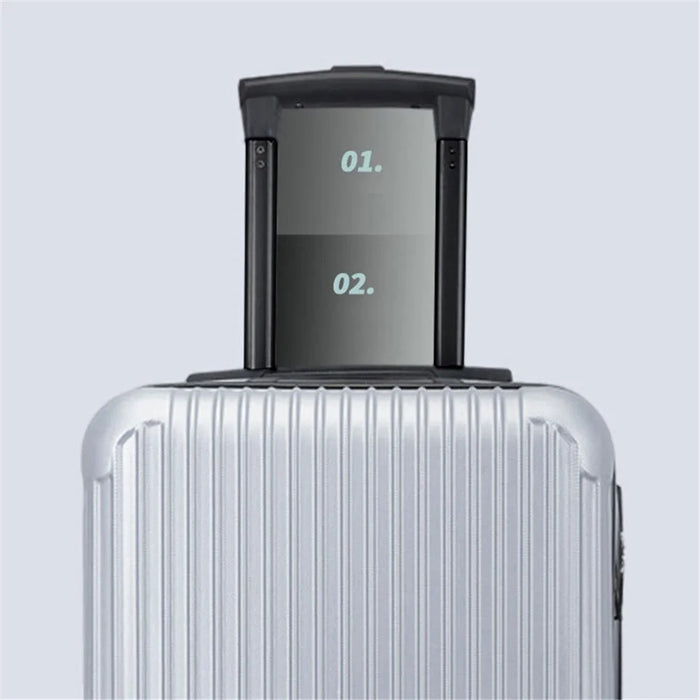 Adult Student 20-Inch Suitcase PC+ABS 34x24x50cm Lock Design Carry On Luggage - Grey - 2
