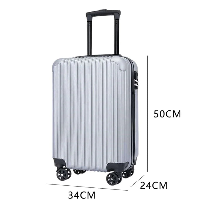 Adult Student 20-Inch Suitcase PC+ABS 34x24x50cm Lock Design Carry On Luggage - Grey - 7