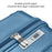 20-Inch PP Shell Carry On Luggage 4 Spinner Wheels Suitcase Trolley Case, 57x34x23cm - Blue - 6