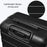 20 Inch Suitcase ABS Shell Carry On Luggage 4 Spinner Wheels Trolley Case, 33x23x55cm - Black - 3