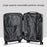 Stripe Design 20-inch ABS+PP Suitcase Silent Universal Wheels Travel Trolley Case, 36x23x50cm - Black - 2