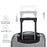 Stripe Design 20-inch ABS+PP Suitcase Silent Universal Wheels Travel Trolley Case, 36x23x50cm - Black - 3