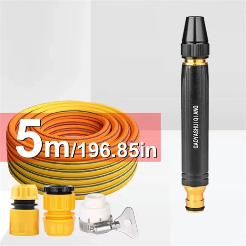 High Pressure Car Wash Spray Nozzle Vehicle Cleaning Watering Flushing Spray Gun with 5m Water Hose - 1