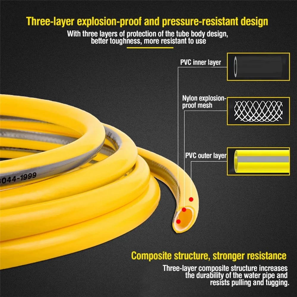 High Pressure Car Wash Spray Nozzle Vehicle Cleaning Watering Flushing Spray Gun with 5m Water Hose - 4