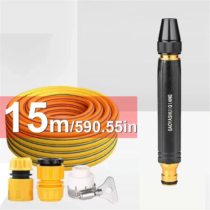 Car Washing Spray Nozzle High Pressure Vehicle Cleaning Watering Flushing Spray Gun with 15m Water Hose - 1