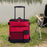 43L Collapsible Cooler Bag Trolley for Camping / Picnic / BBQ Waterproof Refrigeration Bag Cart - Red - 3