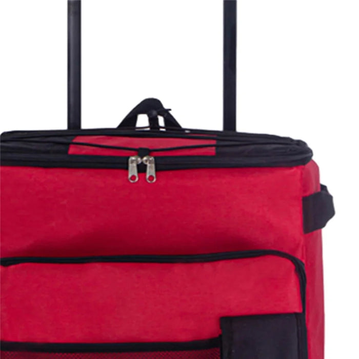43L Collapsible Cooler Bag Trolley for Camping / Picnic / BBQ Waterproof Refrigeration Bag Cart - Red - 5
