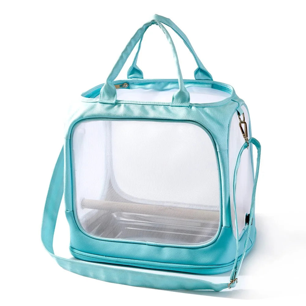 FHH-009 Portable Bird Bag Foldable Nylon Mesh Oxford Cloth Small Pet Bird Gift Carrying Bag - Green - 1
