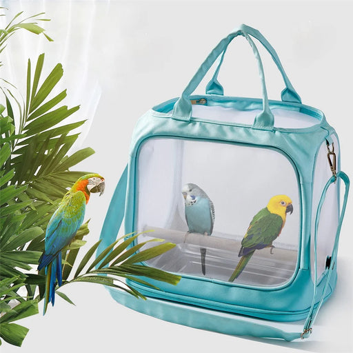 FHH-009 Portable Bird Bag Foldable Nylon Mesh Oxford Cloth Small Pet Bird Gift Carrying Bag - Green - 2