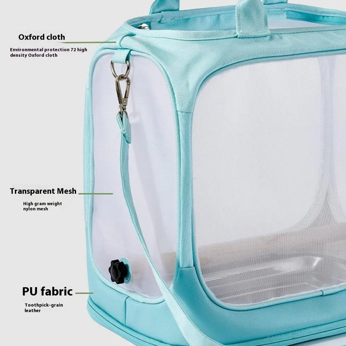 FHH-009 Portable Bird Bag Foldable Nylon Mesh Oxford Cloth Small Pet Bird Gift Carrying Bag - Green - 4
