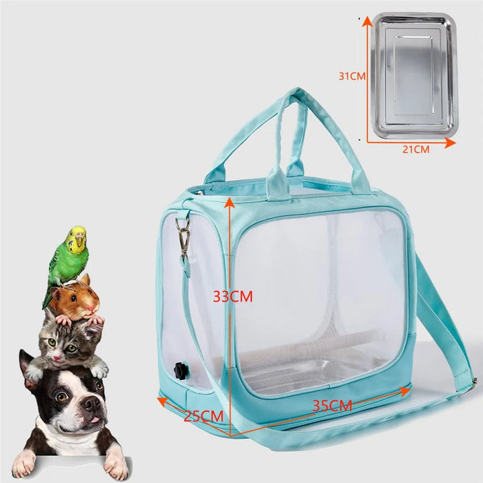 FHH-009 Portable Bird Bag Foldable Nylon Mesh Oxford Cloth Small Pet Bird Gift Carrying Bag - Green - 5