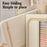 Oxford Fabric Storage Box 24L Foldable Steel Frame Transparent Window For Home Organization - Beige - 3