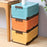 PP Lidded Storage Bin Foldable Storage Box Stackable Container for Outdoor Home Storage, Size: S - Blue - 7