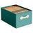 Large Capacity Cotton Linen Storage Box Drawer Style Clothes Organizer, 41x24x18cm, Size M - Green - 1