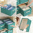 Large Capacity Cotton Linen Storage Box Drawer Style Clothes Organizer, 41x24x18cm, Size M - Green - 3