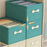 Large Capacity Cotton Linen Storage Box Drawer Style Clothes Organizer, 41x24x18cm, Size M - Green - 4