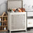 Foldable Laundry Hamper with Lid and Wheels Large Capacity Clothes Storage Basket Size M - 4