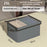 25L Home Foldable Storage Box with Lid Non-Woven Fabric Clothes Organizer Closet Wardrobe Container - 7