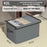 42L Home Foldable Storage Box with Lid Non-Woven Fabric Clothes Organizer Closet Wardrobe Container - 7