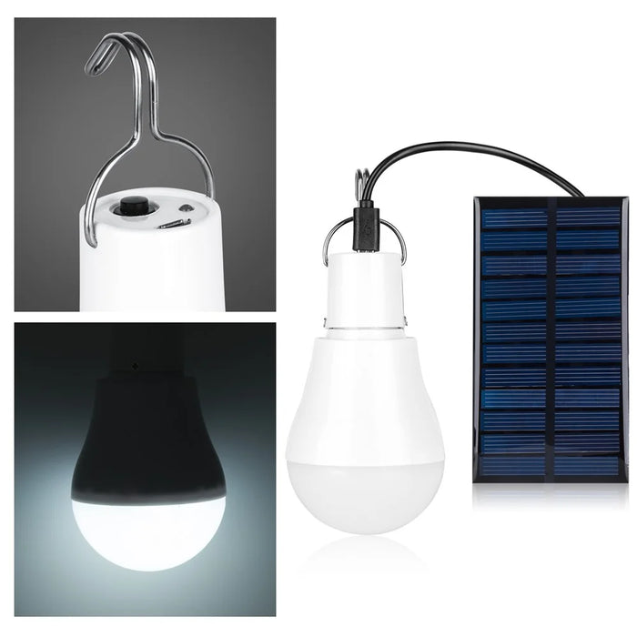 Portable Solar Powered Light Bulb for Outdoor Camping Hanging Tent Lamp - 1