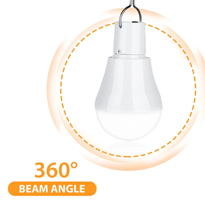 Portable Solar Powered Light Bulb for Outdoor Camping Hanging Tent Lamp - 4